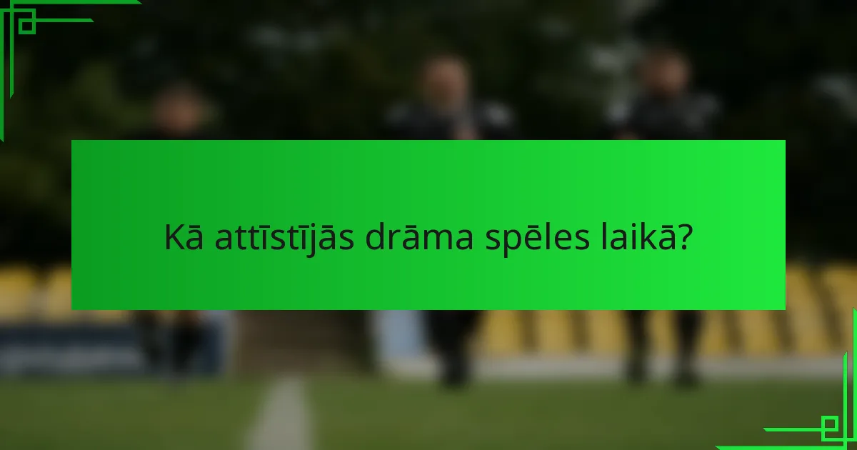 Kā attīstījās drāma spēles laikā?